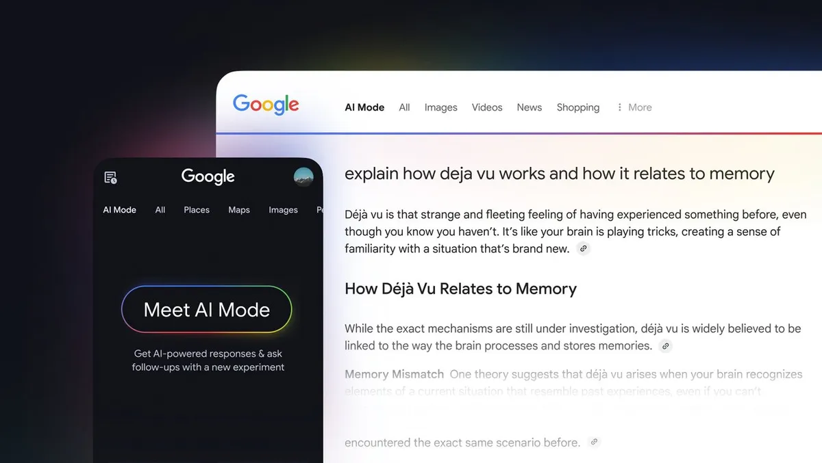 Google AI Mode 출시 화면